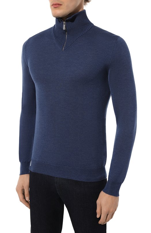 Джемпер из кашемира и шелка Svevo Синий, фото 3