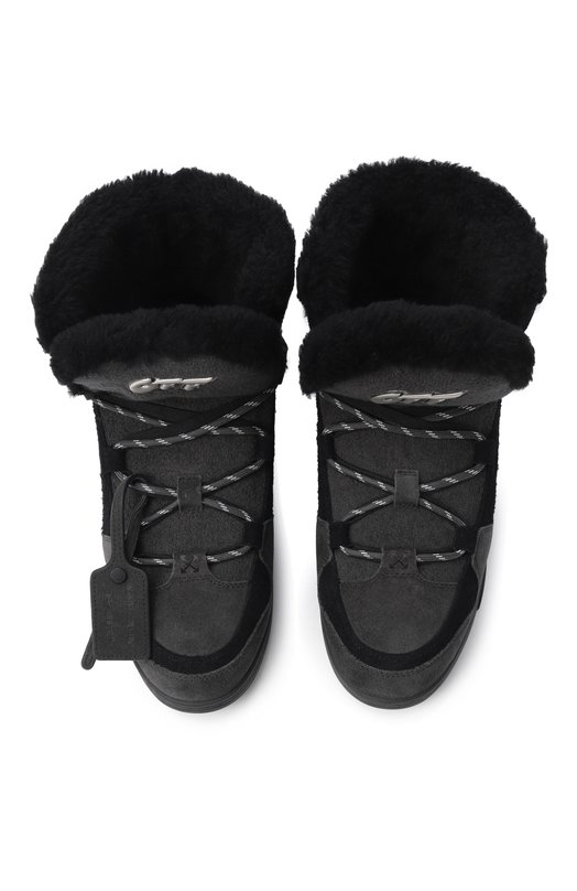 Комбинированные сапоги Winter Boot Off-White 0MIY003F25LEA0011011 Чёрный  0MIY003F25LEA0011011 Фото 5