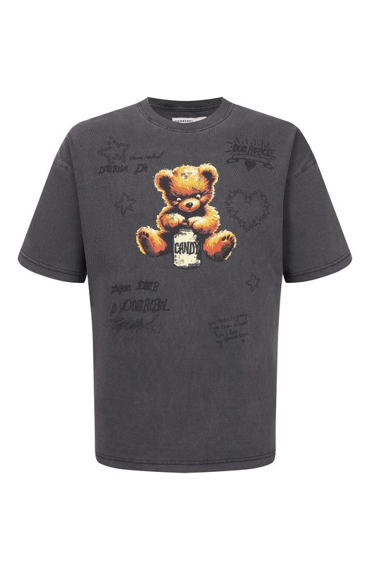 Хлопковая футболка DOMREBEL M TREATS/T-SHIRT Серый M TREATS/T-SHIRT