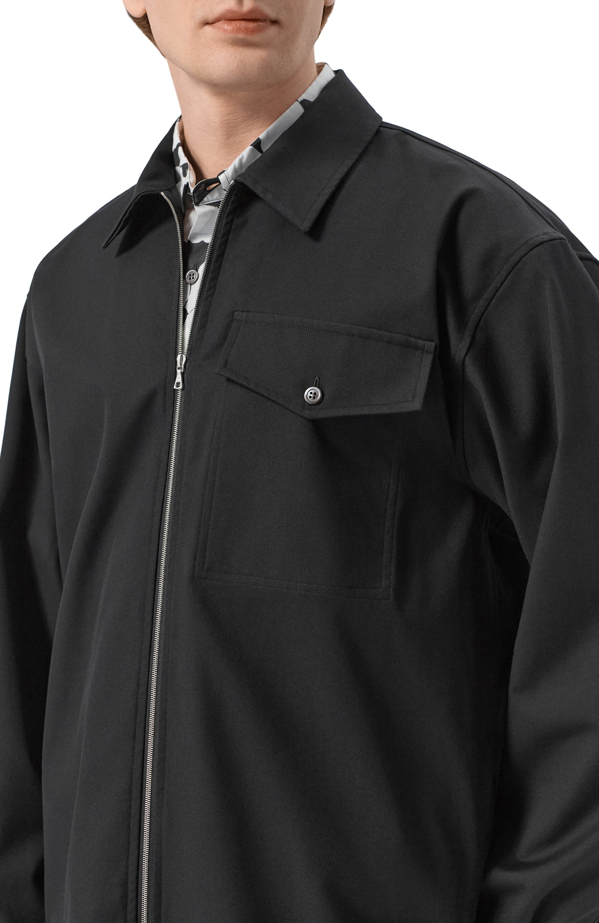 Рубашка из хлопка и шерсти DRIES VAN NOTEN, арт. 020773/3302, фото 5