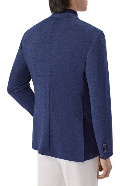 Шерстяной пиджак SARTORIA LATORRE темно-синего цвета по цене 123000 руб., арт. JEF74/JJ196, фото 4 Шерстяной пиджак SARTORIA LATORRE, арт. JEF74/JJ196, фото 4