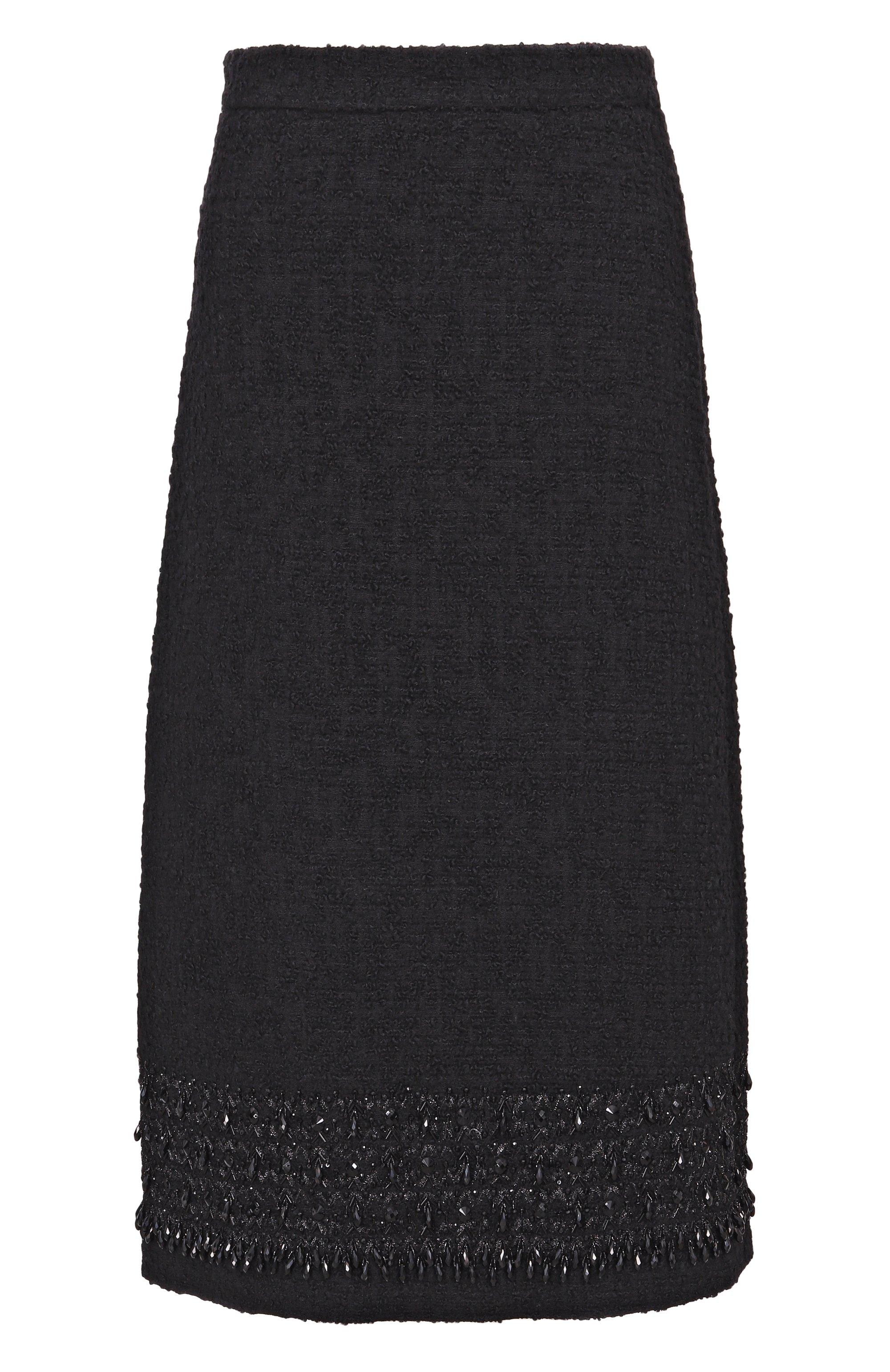 Шерстяная юбка VALENTINO черного цвета по цене 542500 руб., арт. 8B3RAEE5/9VM, фото 1 Шерстяная юбка VALENTINO, арт. 8B3RAEE5/9VM, фото 1