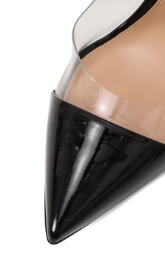 Женские комбинированные туфли plexi 105 GIANVITO ROSSI черного цвета, арт. G20140.15RIC.VGLNETR | Фото 7 (Материал внутренний: Натуральная кожа; Каблук высота: Высокий; Материал сплава: Проставлено; Драгоценные камни: Проставлено; Подошва: Плоская; Материал внешний: Экокожа, Натуральная кожа; Каблук тип: Шпилька)