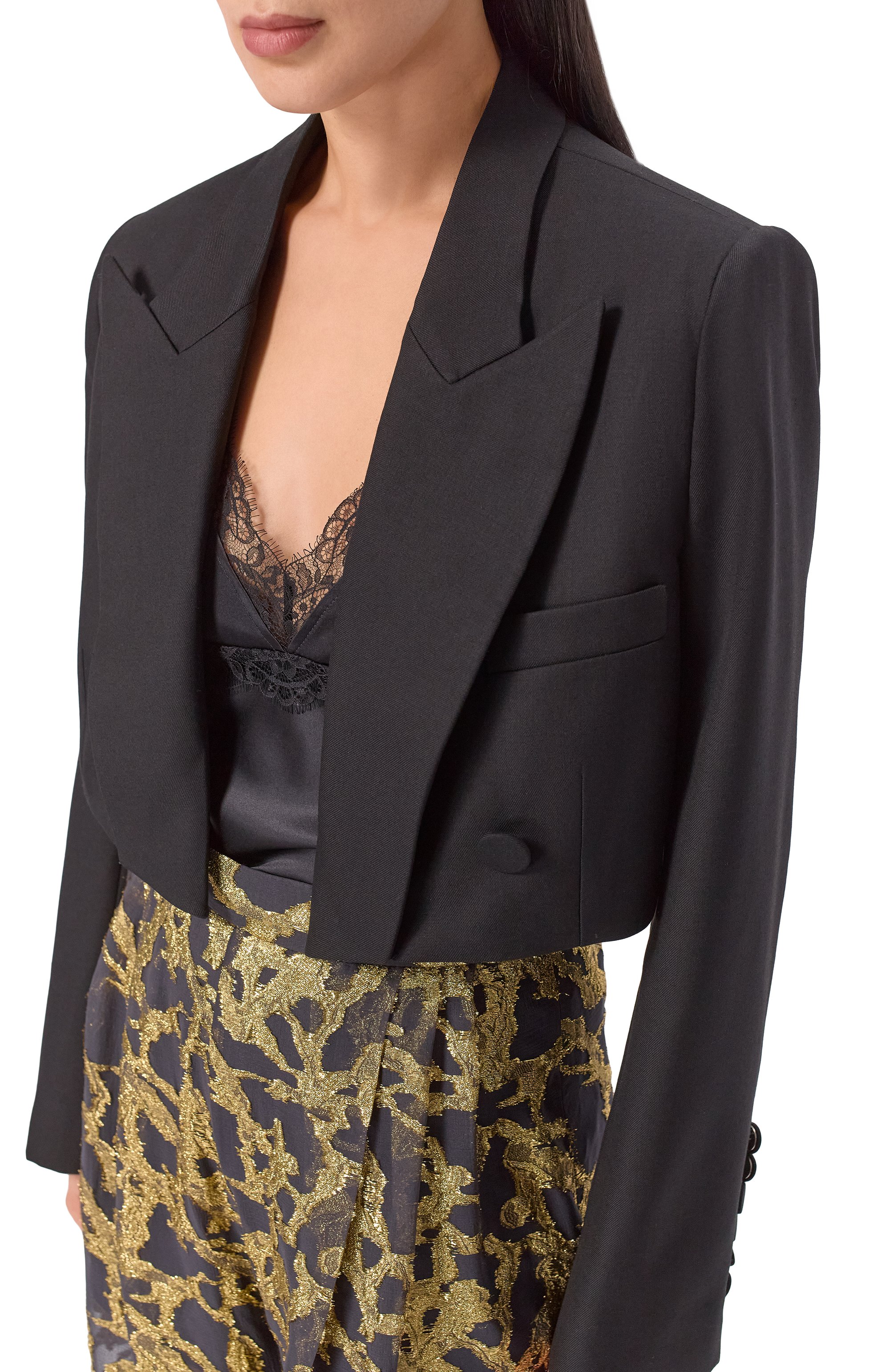 Шерстяной жакет NINA RICCI черного цвета по цене 171000 руб., арт. 26PCVE008/WV0323, фото 5 Шерстяной жакет NINA RICCI, арт. 26PCVE008/WV0323, фото 5