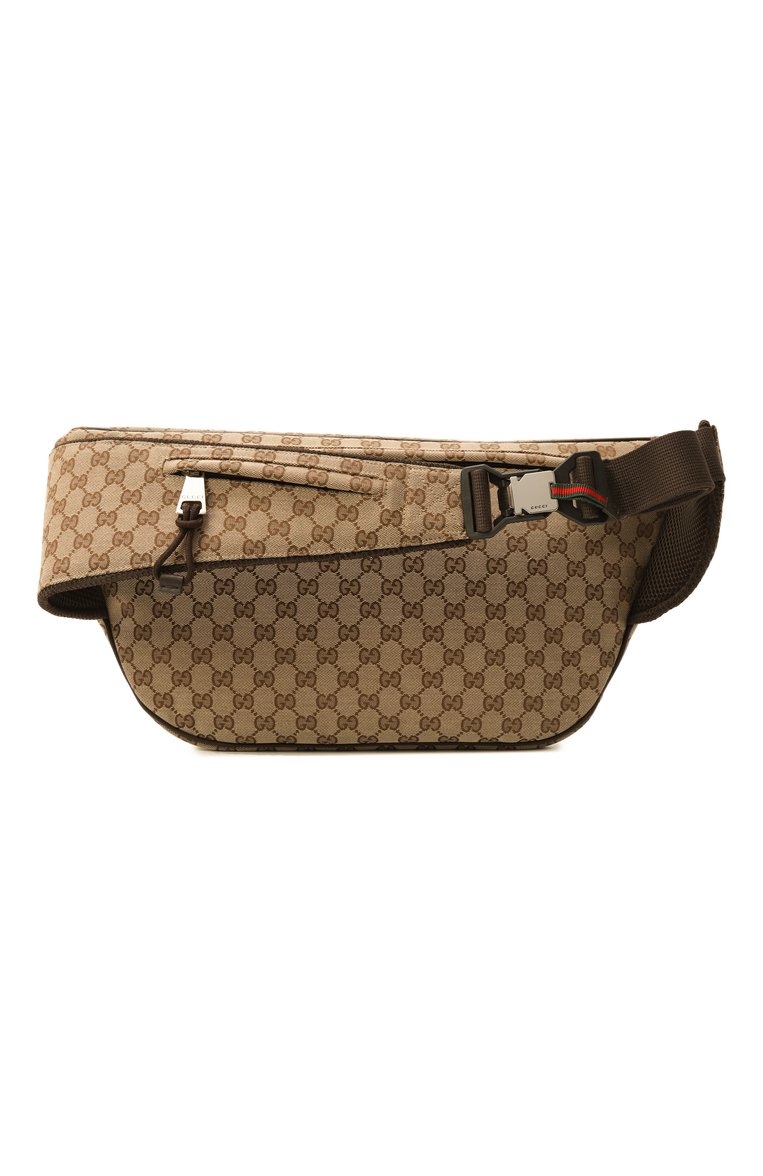 Мужская поясная сумка gg large GUCCI бежевого цвета, арт. 800183/FADSD | Фото 6 (Ремень/цепочка: На ремешке; Материал: Текстиль; Размер: large; Случай: Повседневный)
