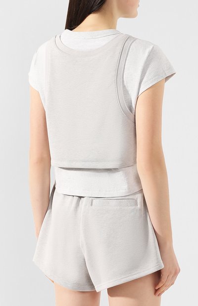 Хлопковая футболка ALEXANDERWANG.T серого цвета по цене 31950 руб., арт. 4C191090, фото 4 Хлопковая футболка ALEXANDERWANG.T, арт. 4C191090, фото 4