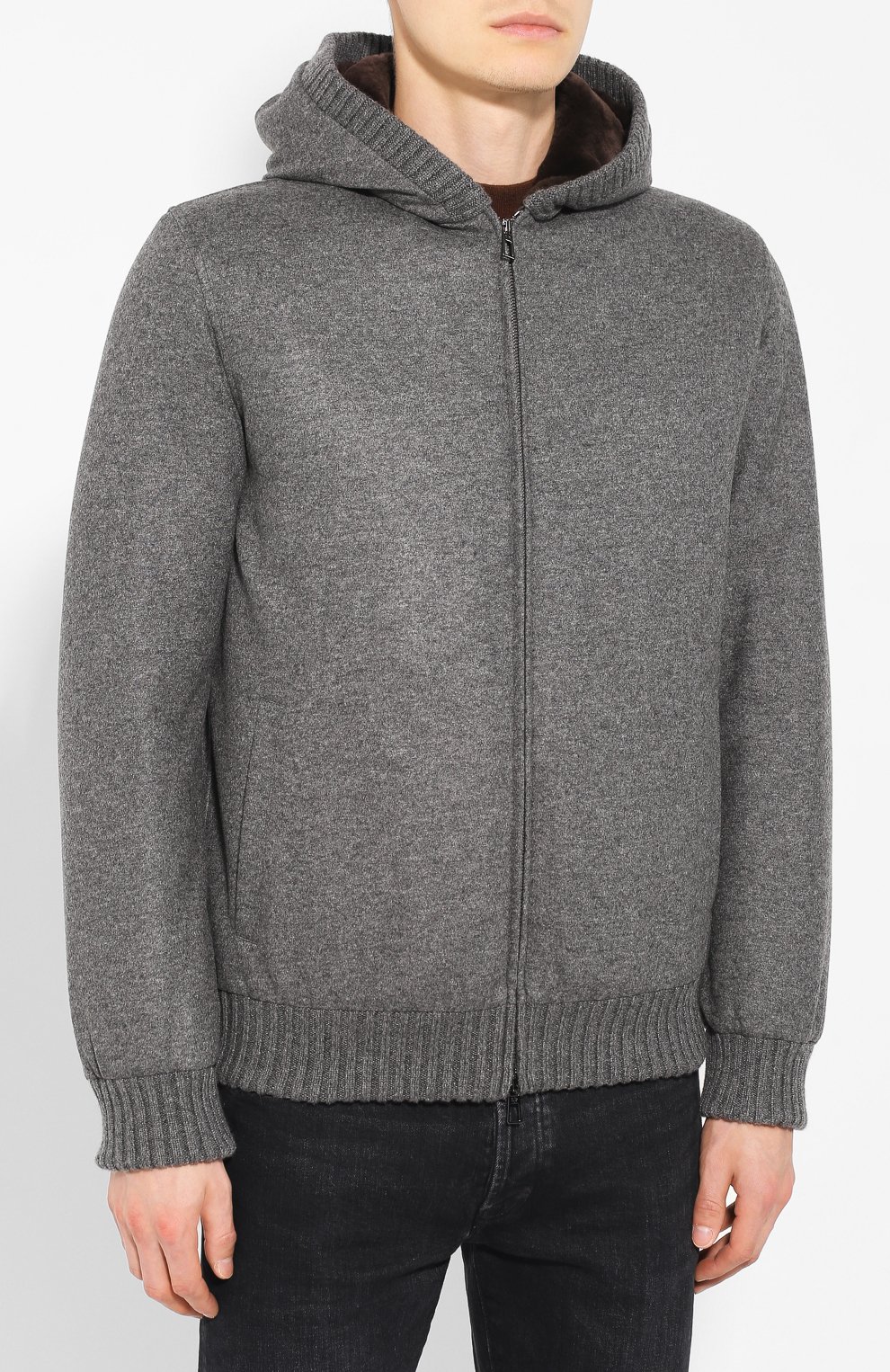 Кашемировый бомбер с меховой подкладкой LORO PIANA, арт. FAI3501, фото 3