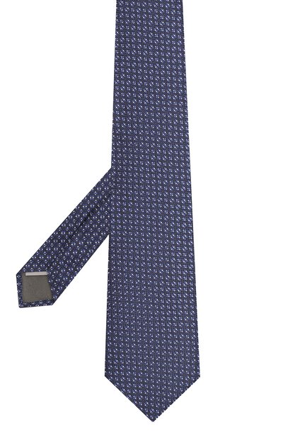 Шелковый галстук CANALI темно-синего цвета по цене 8995 руб., арт. 18/HJ02085, фото 2 Шелковый галстук CANALI, арт. 18/HJ02085, фото 2