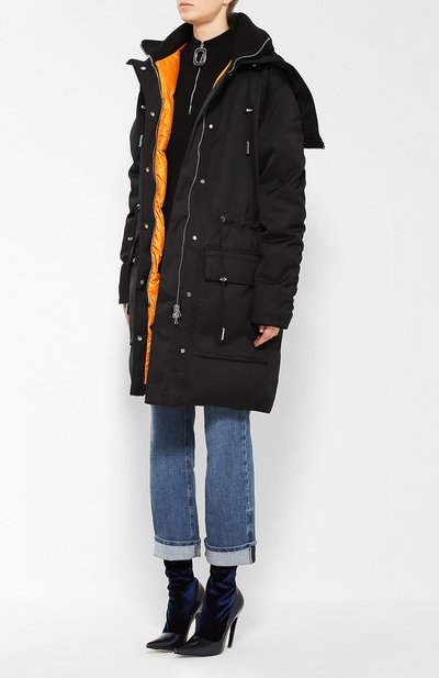 Приталенный пуховик с накладными карманами и капюшоном ACNE STUDIOS, арт. 12D163, фото 2