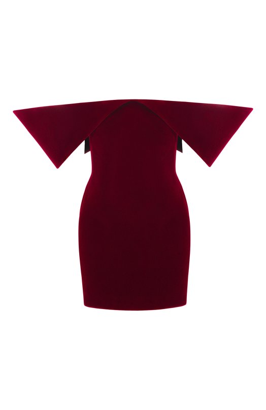 Бархатное платье David Koma PF25DK27D Бордовый PF25DK27D
