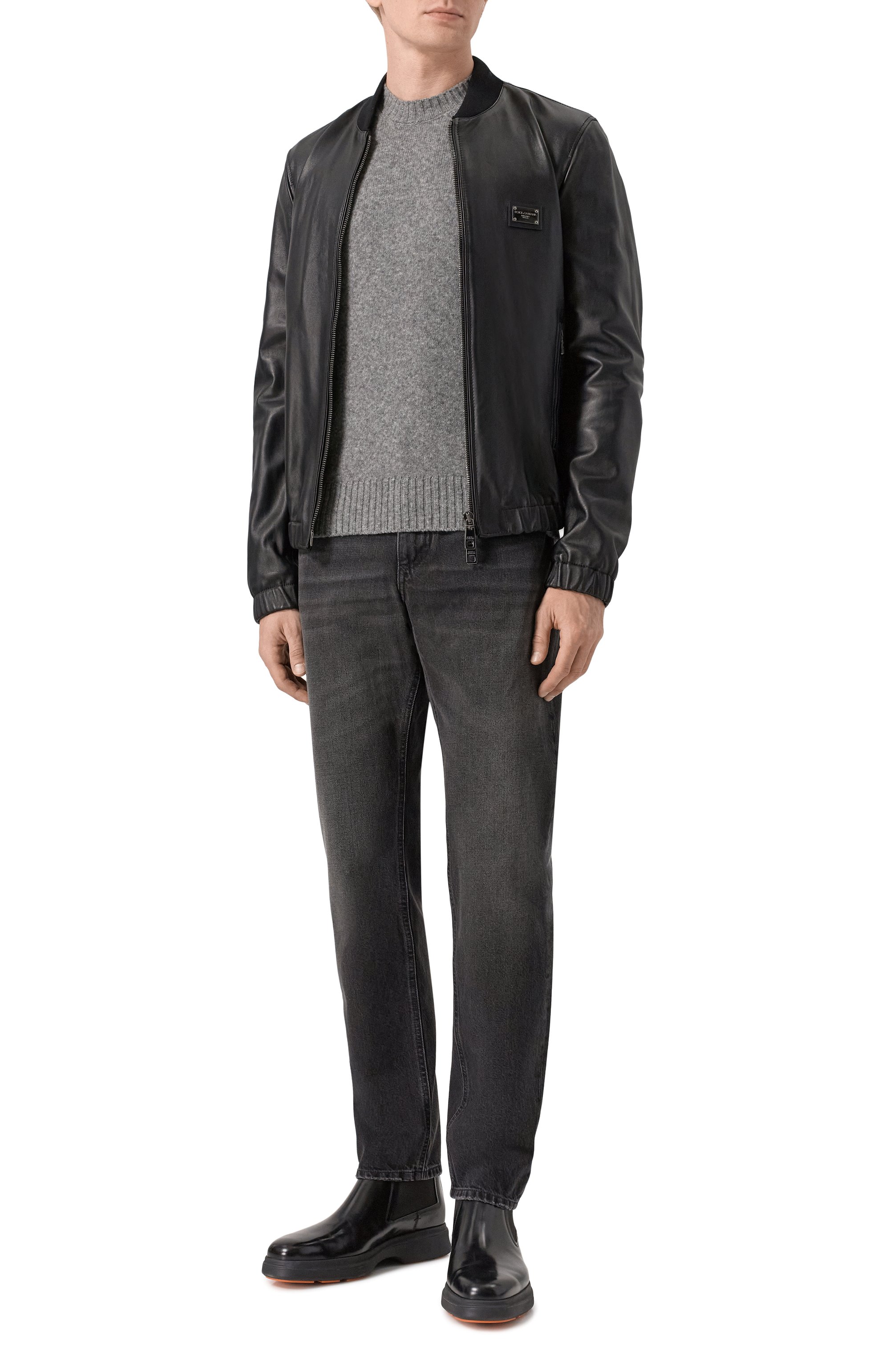 Джинсы regular DOLCE & GABBANA темно-серого цвета по цене 85850 руб., арт. GYJCCD/G80M9, фото 2 Джинсы regular DOLCE & GABBANA, арт. GYJCCD/G80M9, фото 2