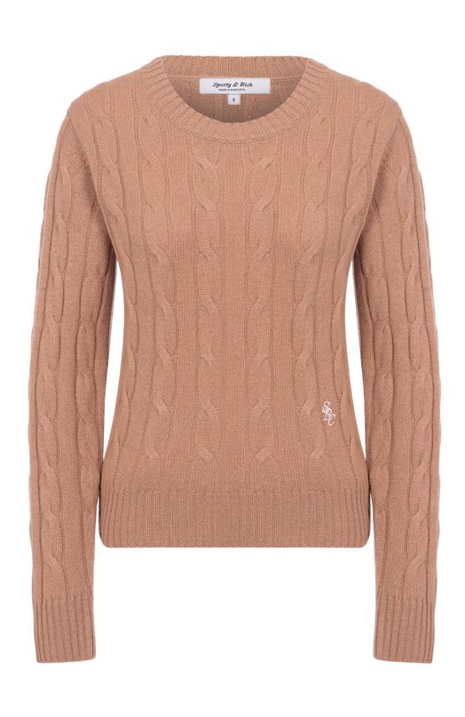 Свитер из кашемира и шерсти Sporty and Rich WS06665302BE02 Бежевый WS06665302BE02