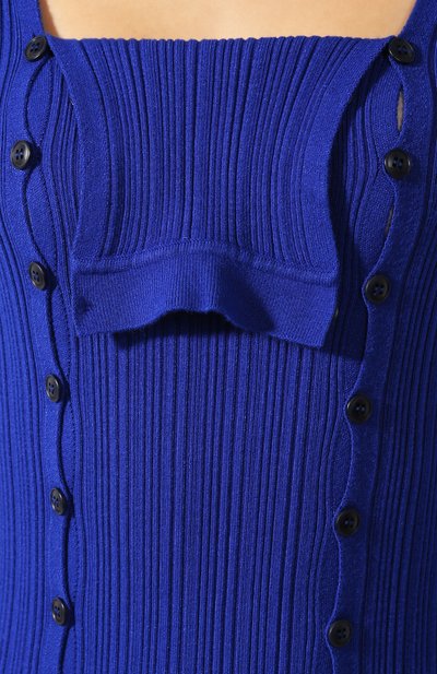 Платье из вискозы JACQUEMUS синего цвета по цене 37600 руб., арт. 194KN10/07350, фото 5 Платье из вискозы JACQUEMUS, арт. 194KN10/07350, фото 5