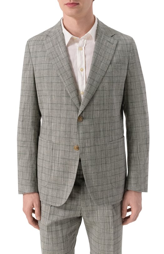 Пиджак из хлопка и шерсти Windsor 13 GI0RN0 10019056/30045435 Зелёный  13 GI0RN0 10019056/30045435 Фото 4