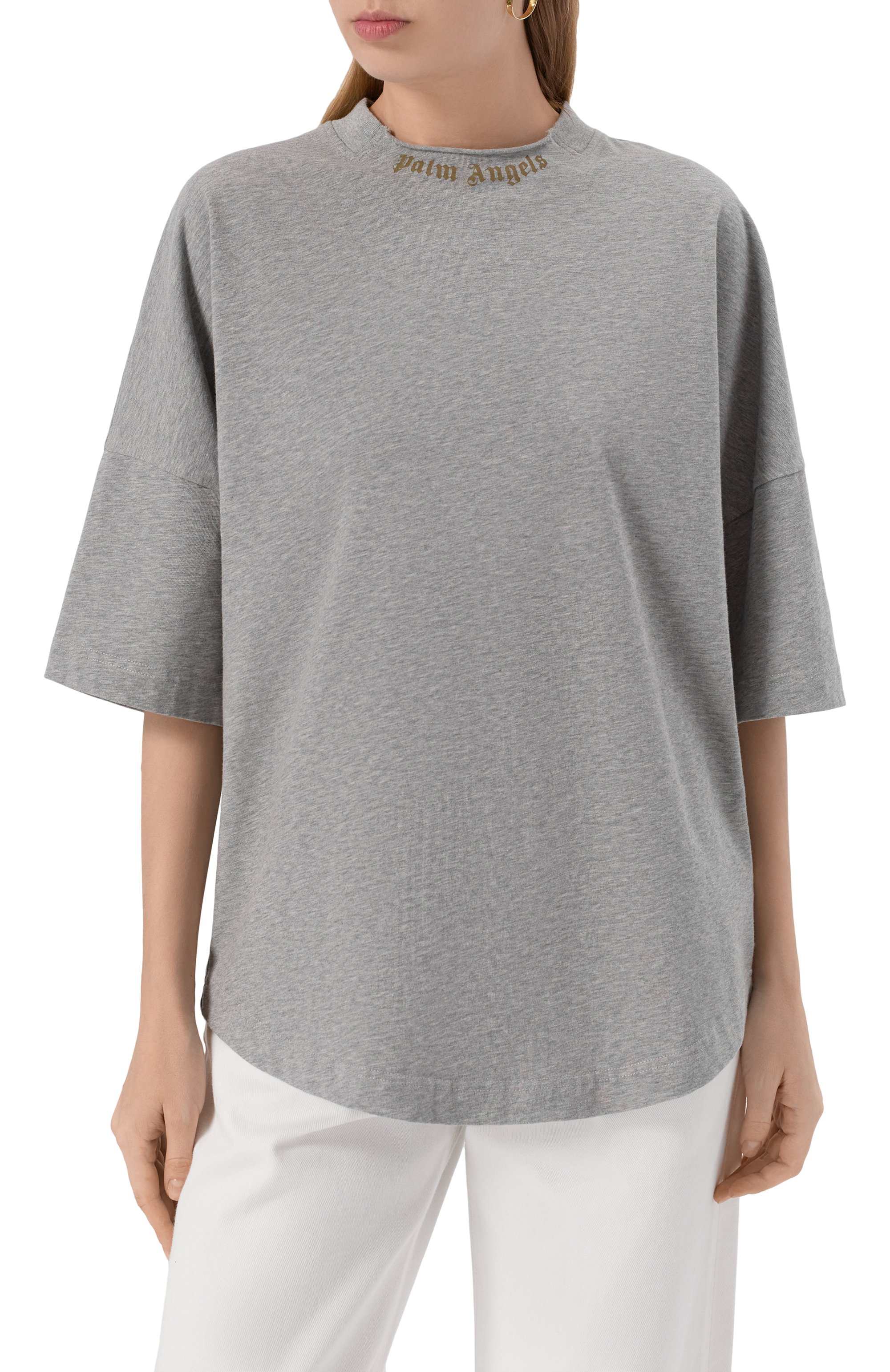 Хлопковая футболка PALM ANGELS, арт. PWAA07DF25JER001, фото 3
