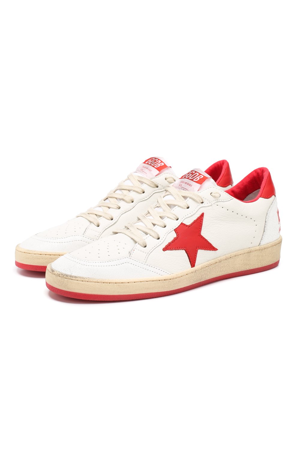 Кожаные кеды ball star GOLDEN GOOSE DELUXE BRAND, арт. G34WS592.A5, фото 1