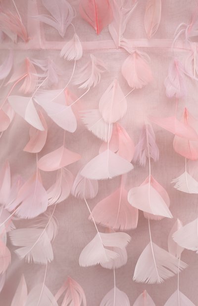 Шелковое платье с отделкой перьями DOLCE & GABBANA, арт. F6I9ZZ/GD0L1, фото 5