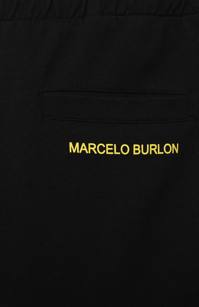 Хлопковые шорты MARCELO BURLON KIDS OF MILAN, арт. 21E/B/MB/3252/0010/8-14Y, фото 3