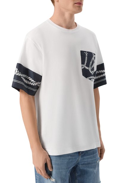 Футболка из хлопка и шелка DOLCE & GABBANA, арт. G8SB2T/G7QKH, фото 3