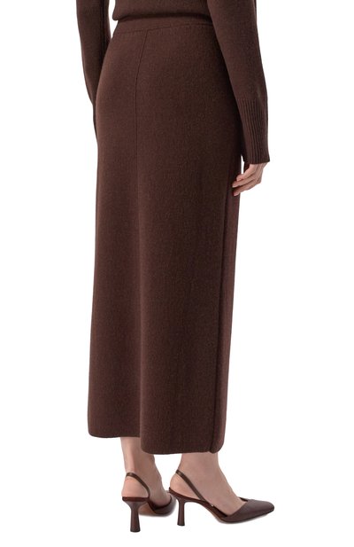 Юбка из шерсти и кашемира ALLUDE коричневого цвета по цене 65950 руб., арт. 255/17617, фото 4 Юбка из шерсти и кашемира ALLUDE, арт. 255/17617, фото 4