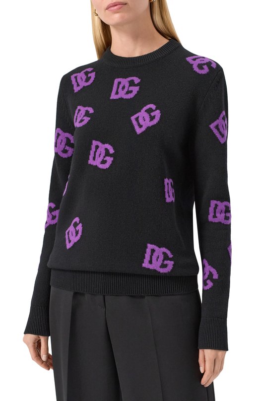 Шерстяной свитер Dolce & Gabbana FXX06T/JCVYX Чёрный  FXX06T/JCVYX Фото 3