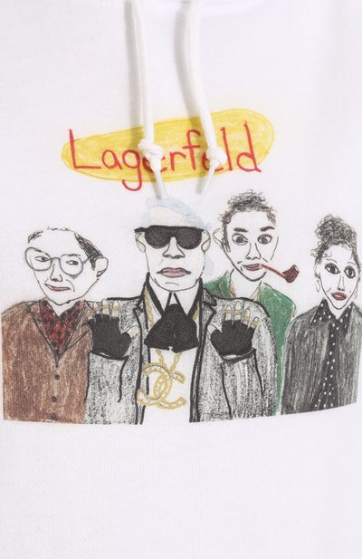 Хлопковая толстовка с капюшоном и принтом UNFORTUNATE PORTRAIT, арт. LAGERFELD/H00DIE, фото 5