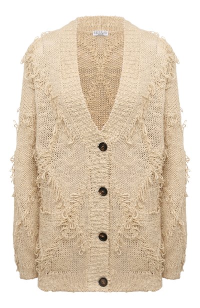 Кардиган из шелка и льна BRUNELLO CUCINELLI, арт. MCB385106, фото 1