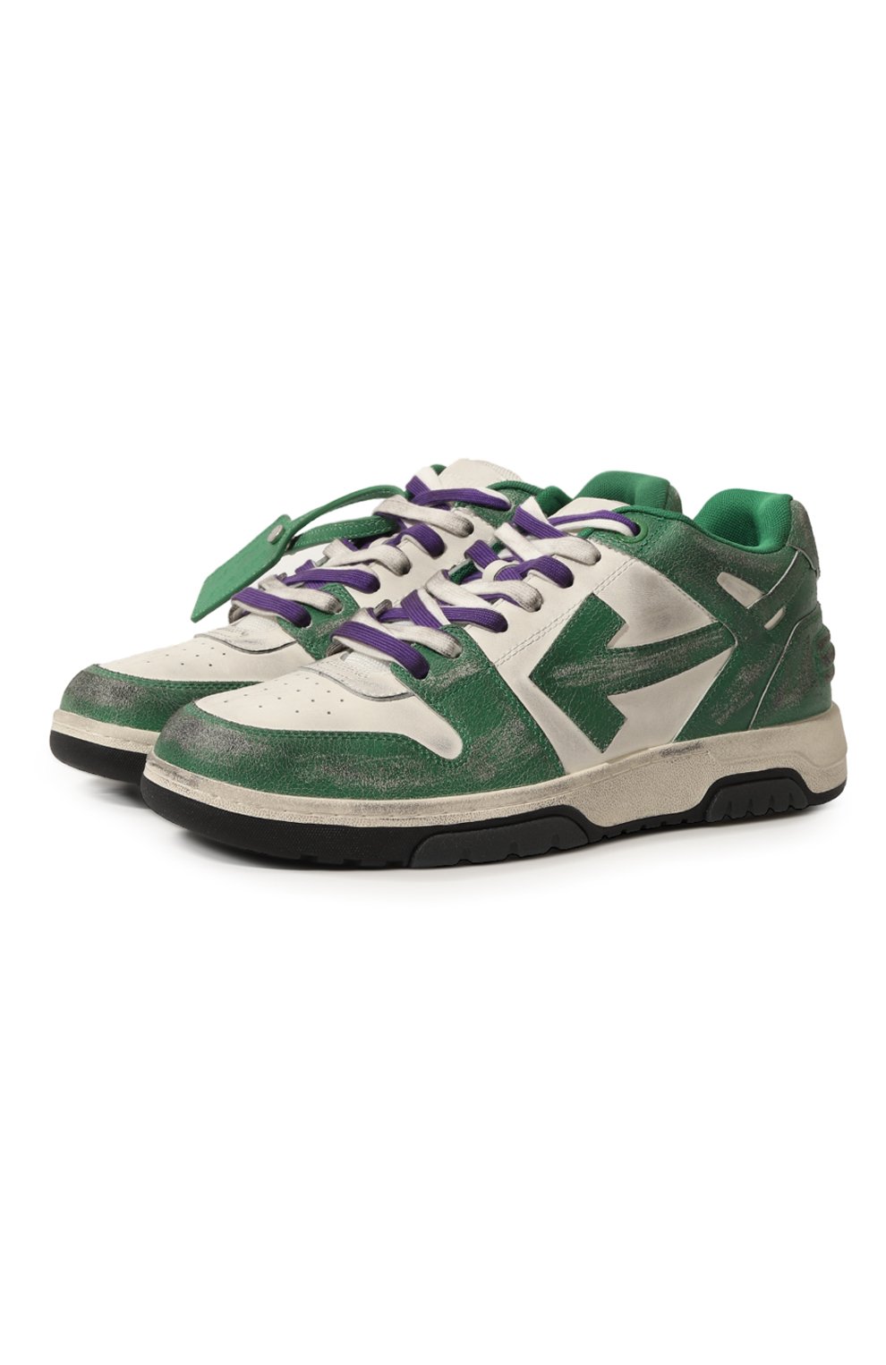 Кожаные кеды out of office OFF-WHITE, арт. OMIA189F22LEA0110155, фото 1