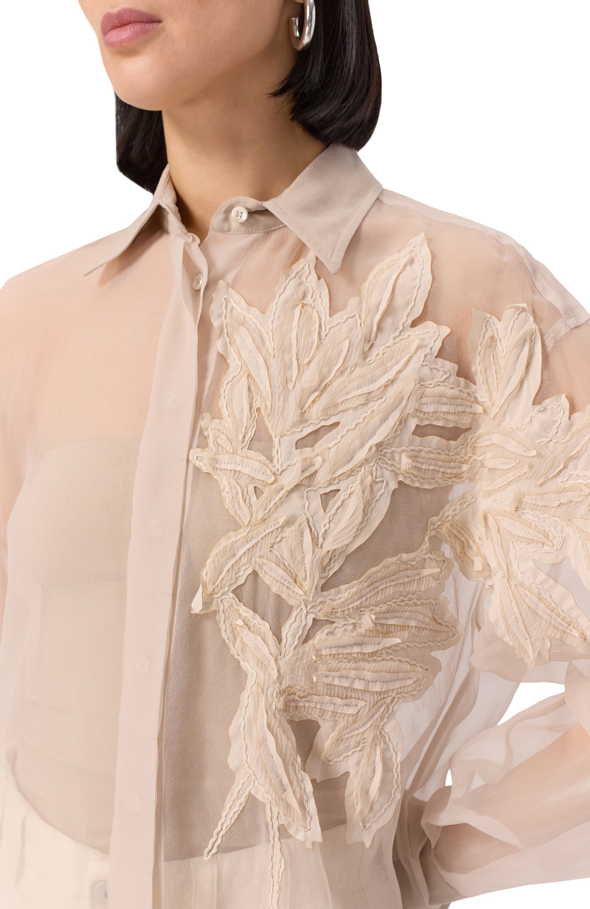 Шелковая блузка BRUNELLO CUCINELLI, арт. MF940RJ506, фото 5