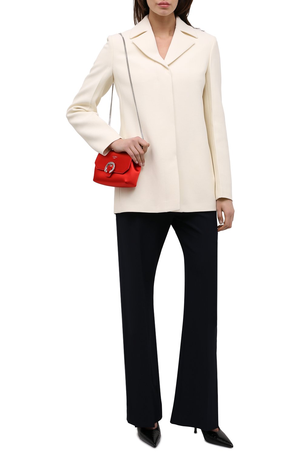 Сумка madeline JIMMY CHOO красного цвета по цене 96950 руб., арт. S0FT MADELINE/TCU, фото 3 Сумка madeline JIMMY CHOO, арт. S0FT MADELINE/TCU, фото 3