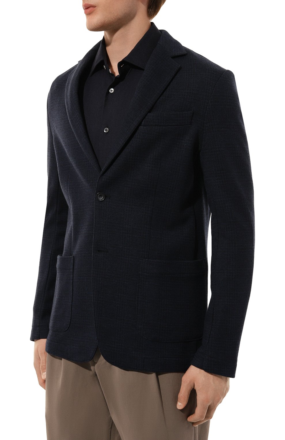 Шерстяной пиджак MARCO PESCAROLO темно-синего цвета по цене 123000 руб., арт. AP0LL0/50Y13, фото 4 Шерстяной пиджак MARCO PESCAROLO, арт. AP0LL0/50Y13, фото 4
