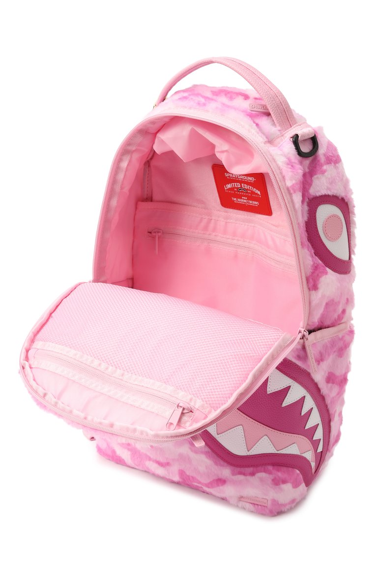 Детская рюкзак SPRAYGROUND розового цвета, арт. 910B6770NSZ | Фото 3 (Нос: Не проставлено; Материал: Текстиль; Материал сплава: Проставлено)