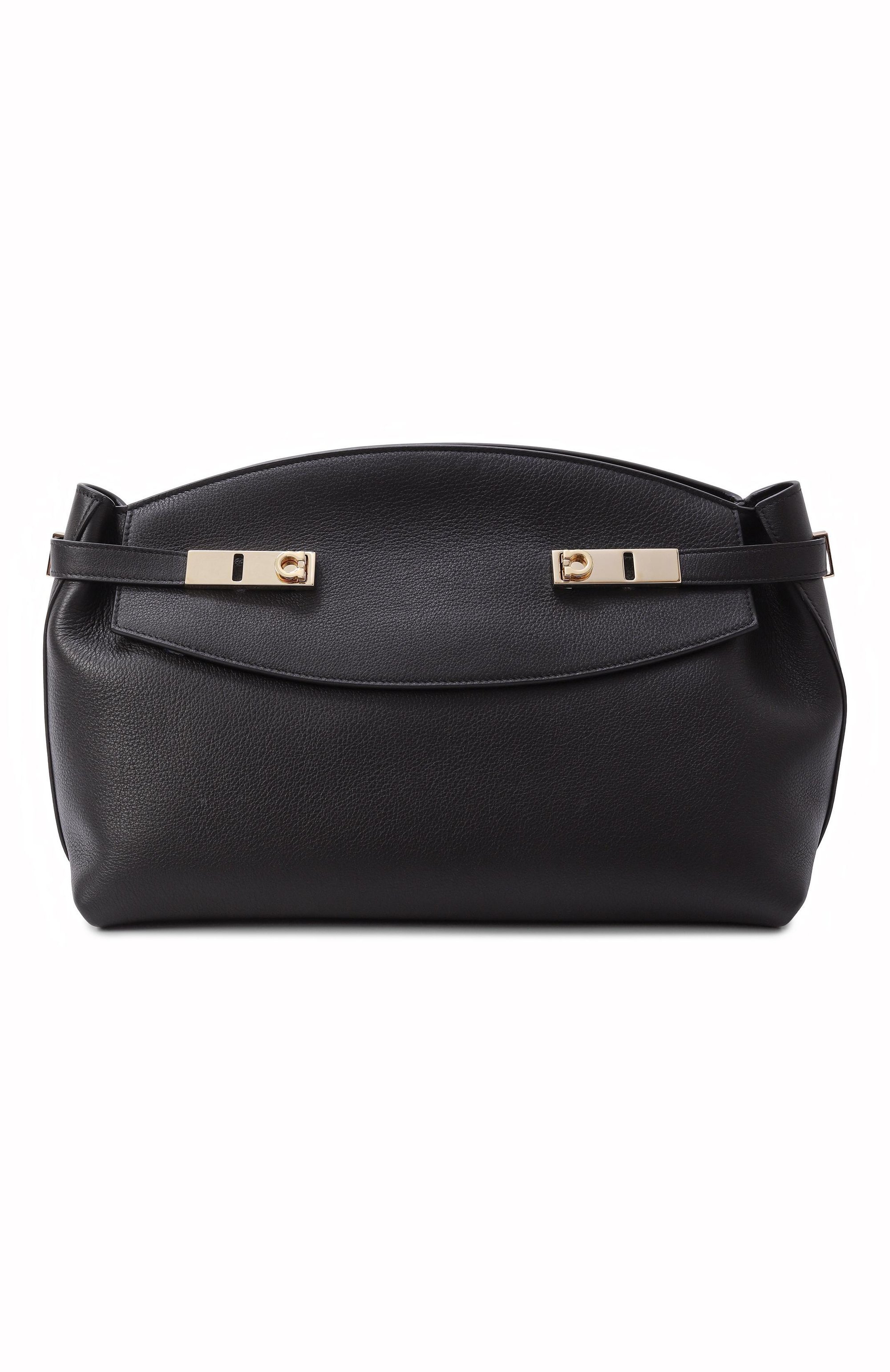 Сумка hug soft large FERRAGAMO черного цвета по цене 343000 руб., арт. 215890/766675, фото 1 Сумка hug soft large FERRAGAMO, арт. 215890/766675, фото 1