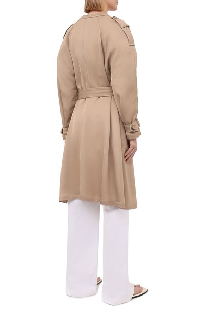 Плащ из вискозы EMPORIO ARMANI бежевого цвета по цене 76400 руб., арт. 3K2L80/2N7RZ, фото 4 Плащ из вискозы EMPORIO ARMANI, арт. 3K2L80/2N7RZ, фото 4