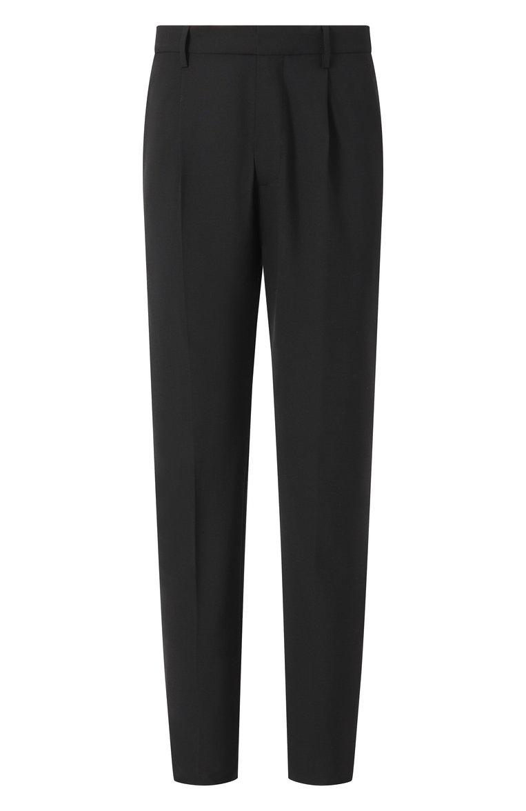 Мужские брюки DSQUARED2 черного цвета, арт. S71KB0685/S53632 | Фото 1 (Длина (брюки, джинсы): Стандартные; Материал внешний: Шерсть, Синтетический материал; Стили: Кэжуэл; Силуэт М (брюки): Чиносы; Случай: Повседневный)