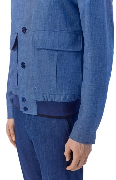 Бомбер из шерсти и льна STEFANO RICCI, арт. M7J6100371/B127HA_001, фото 5