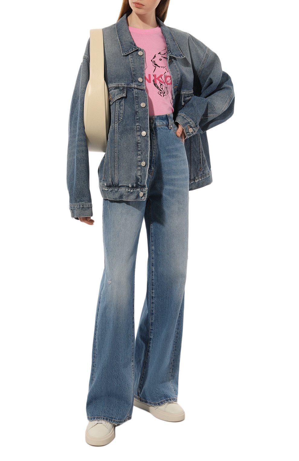 Хлопковая футболка PINKO, арт. 100611-A0TG, фото 2