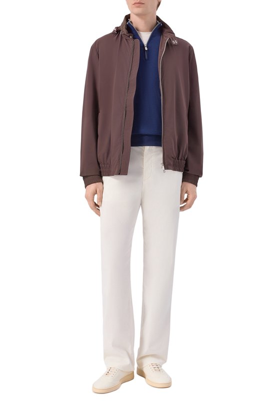Джемпер из хлопка и кашемира Brunello Cucinelli MIS806004 Синий  MIS806004 Фото 2