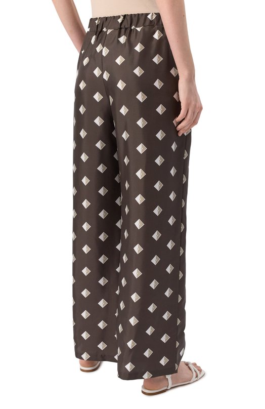 Шелковые брюки Max Mara Leisure B0A Коричневый  B0A Фото 4