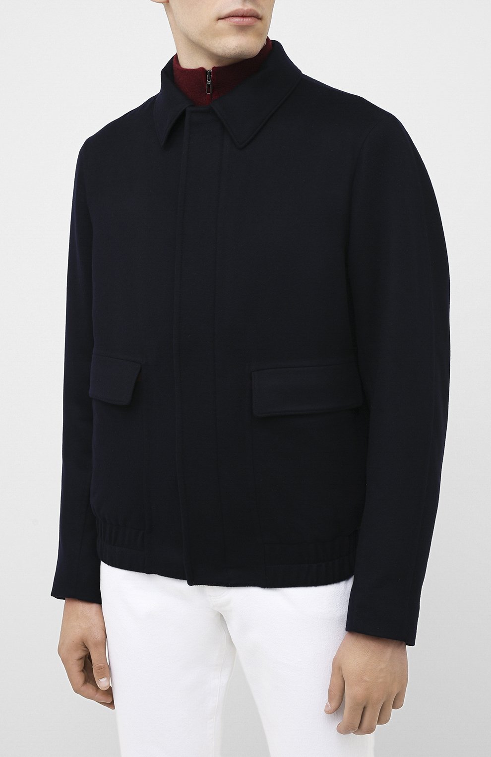 Бомбер из кашемира LORO PIANA темно-синего цвета по цене 594000 руб., арт. FAL2161, фото 3 Бомбер из кашемира LORO PIANA, арт. FAL2161, фото 3