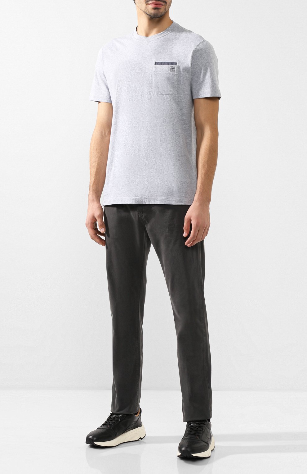 Хлопковая футболка BRUNELLO CUCINELLI, арт. M0T611377G, фото 2