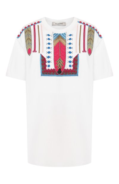 Женская хлопковая футболка VALENTINO, арт. TB3MG04L55P
