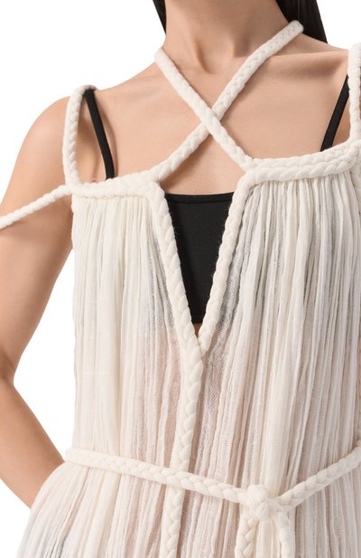 Хлопковое платье KASIA KULENTY молочного цвета по цене 79150 руб., арт. APHR0DITE G0WN, фото 5 Хлопковое платье KASIA KULENTY, арт. APHR0DITE G0WN, фото 5