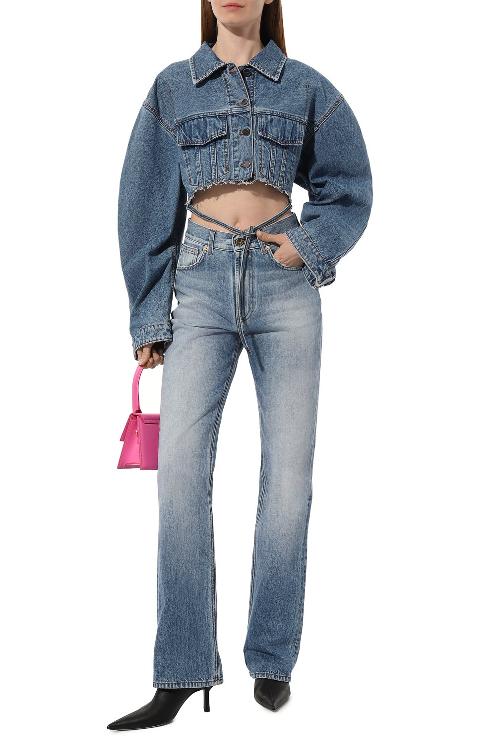 Джинсовая куртка JACQUEMUS голубого цвета по цене 99500 руб., арт. 23H/233DE021-1015, фото 2 Джинсовая куртка JACQUEMUS, арт. 23H/233DE021-1015, фото 2