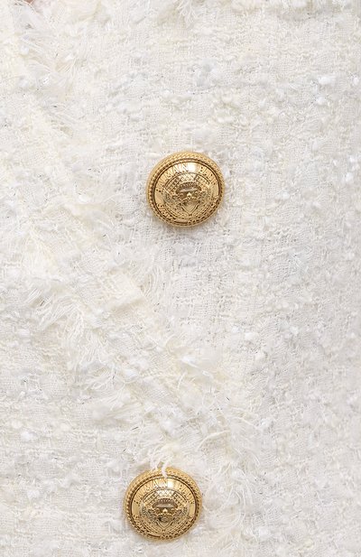 Платье BALMAIN белого цвета по цене 226500 руб., арт. VF0R5010/X479, фото 5 Платье BALMAIN, арт. VF0R5010/X479, фото 5