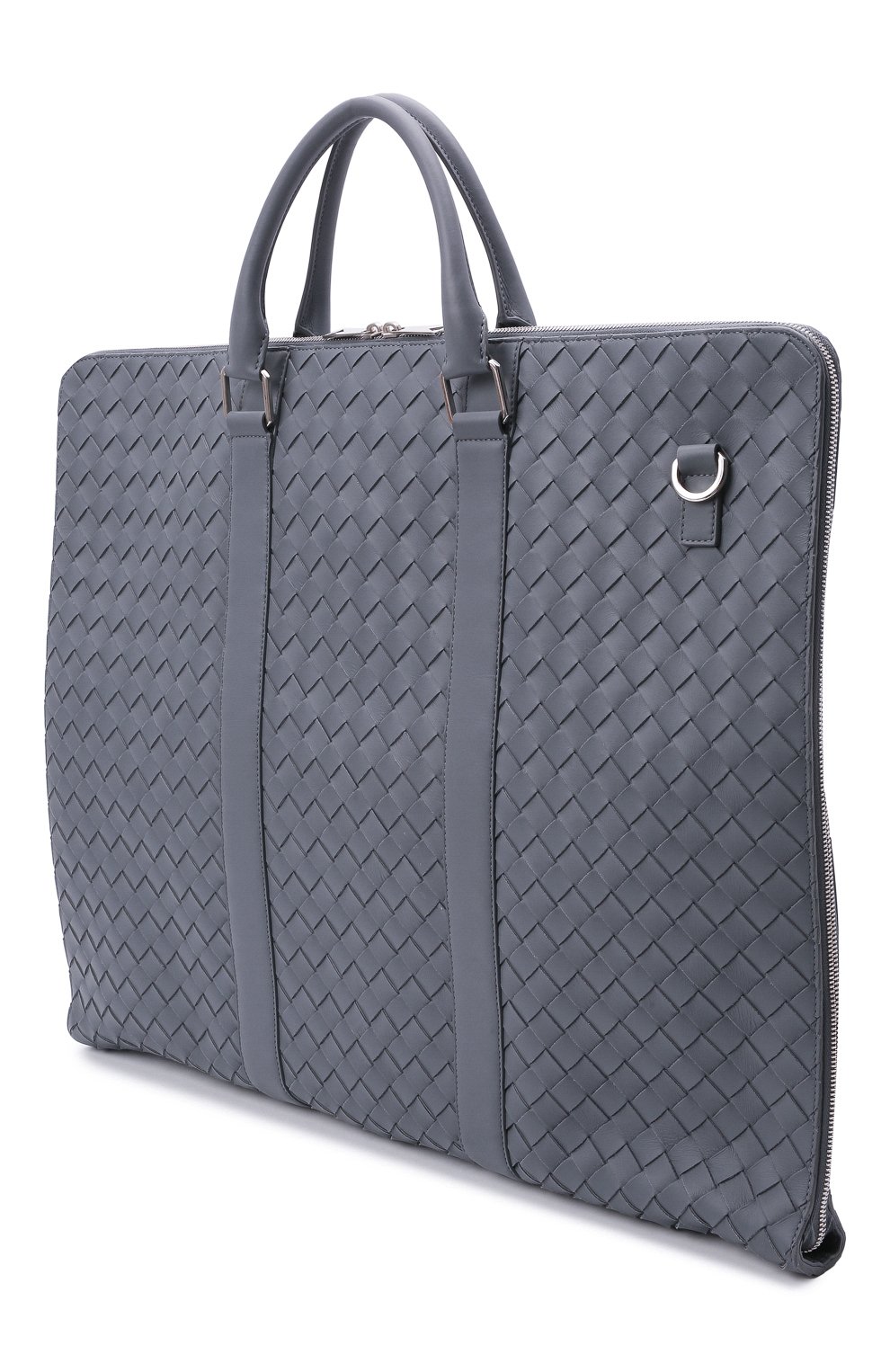 Кожаный кофр BOTTEGA VENETA серого цвета по цене 338500 руб., арт. 669369/V0E51, фото 3 Кожаный кофр BOTTEGA VENETA, арт. 669369/V0E51, фото 3