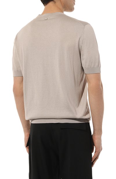 Джемпер из шелка и хлопка AGNONA бежевого цвета по цене 87550 руб., арт. K102U05E/0Q1808E, фото 4 Джемпер из шелка и хлопка AGNONA, арт. K102U05E/0Q1808E, фото 4