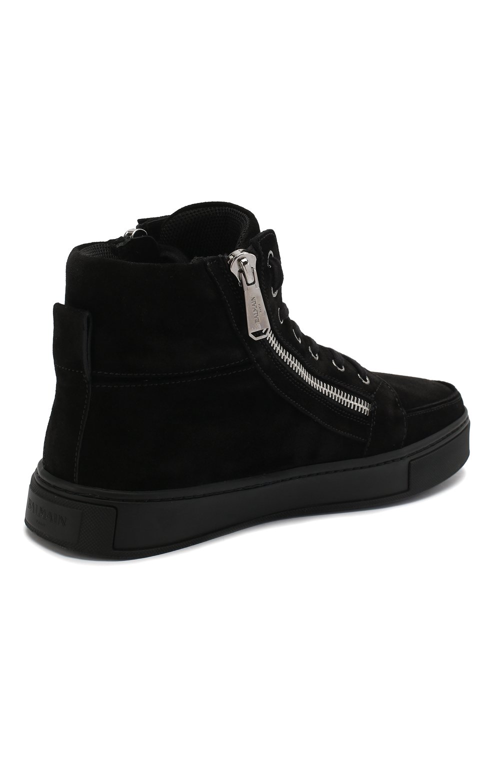 Замшевые кеды BALMAIN черного цвета по цене 81900 руб., арт. RM1C020/LCWE, фото 4 Замшевые кеды BALMAIN, арт. RM1C020/LCWE, фото 4