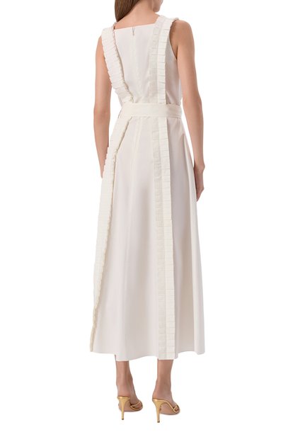 Хлопковое платье ELIE SAAB белого цвета по цене 322000 руб., арт. D0730NP25/P0017, фото 4 Хлопковое платье ELIE SAAB, арт. D0730NP25/P0017, фото 4