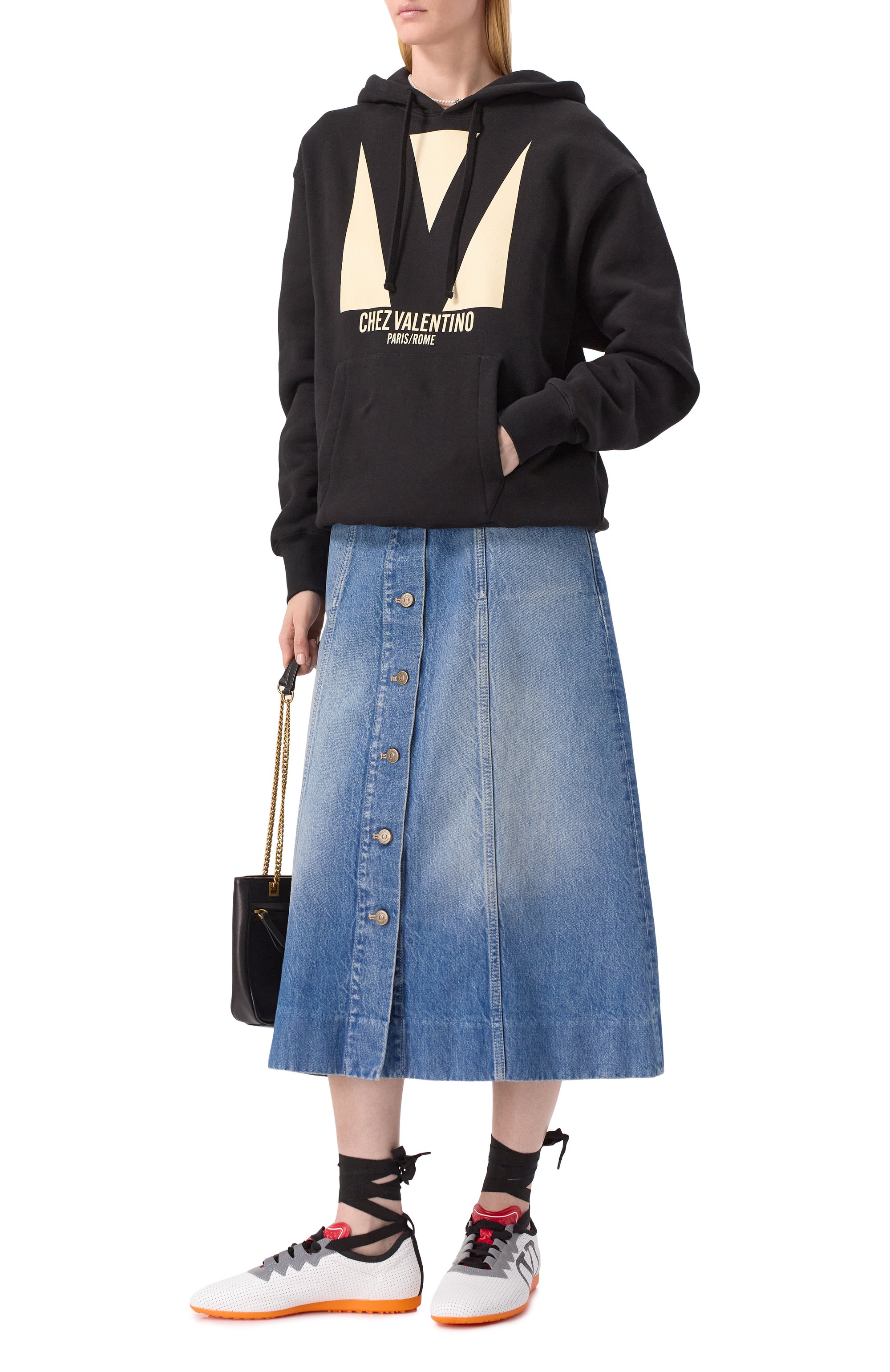 Хлопковое худи VALENTINO, арт. 6B3MF24I960, фото 2